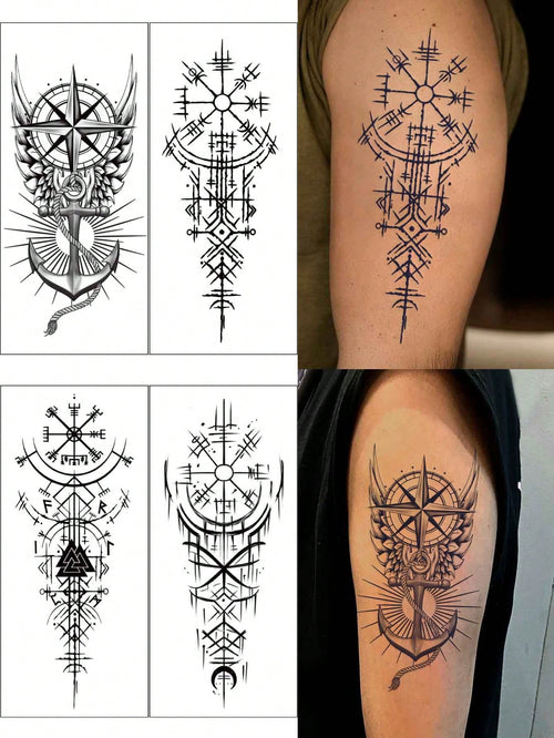 4pcs/1set,Tattoo Tattoos,Y2k,Punk,Semi Permanent Tattoo,Tattoo Fake,Hand Tattoo,Fake Tattoos,Fake Tattoo,Temporary Tattoos,Tattoo Supplies,Tattoo Kit,Tattoo Stickers,Tattoo Waterproof Long Lasting,Tat