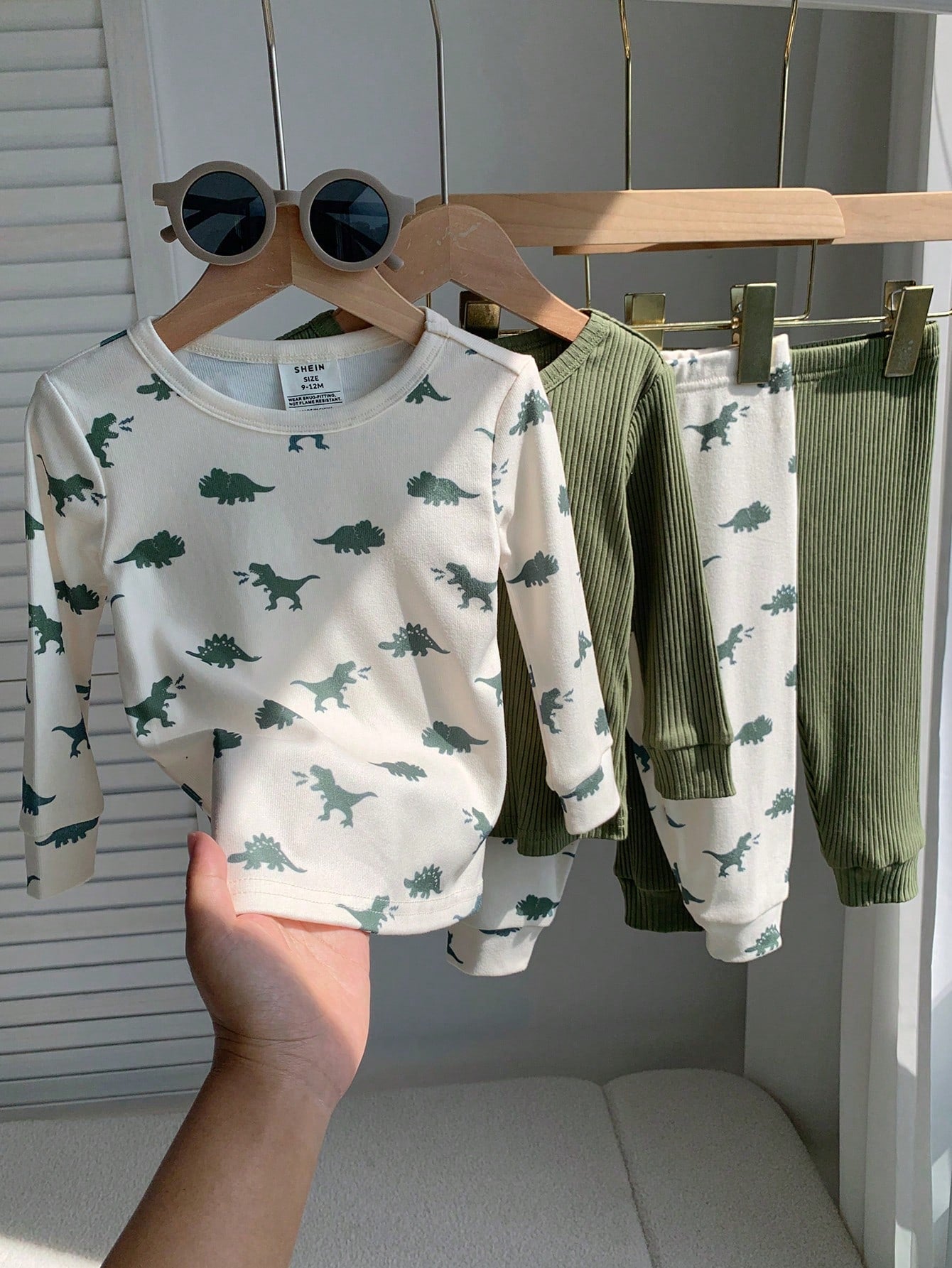 4pcs Baby Boy Baby Girl Toddler Boy Nug Fit Spring Autumn Winter Cute Dinosaur & Animal Pattern Round Neck Long Sleeve Top + Pants Soft Comfortable Tight Fit Pajamas Loungewear Set