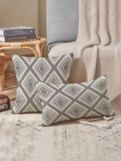 4pcs,Decorative Pillow Covers,Geometric Pattern,Polyester Fiber Cushion Covers,Hidden Zipper,Machine Washable,Minimalist Fashion Line Pattern,Zipper Closure,Home Decorative Pillow Covers,Sofa Living R