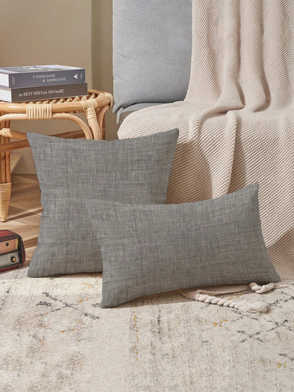 4pcs,Decorative Pillow Covers,Geometric Pattern,Polyester Fiber Cushion Covers,Hidden Zipper,Machine Washable,Minimalist Fashion Line Pattern,Zipper Closure,Home Decorative Pillow Covers,Sofa Living R