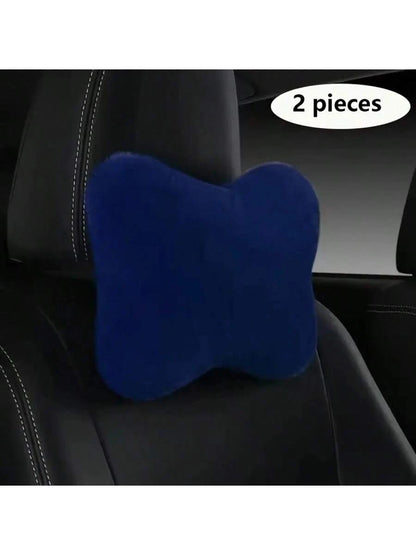 4pcs Luxury Plush Car Neck Pillows, Comfortable Neck Support, Faux Fur Texture, Soft Sponge Padding, Makes Traveling More Comfortable,Car Pillow