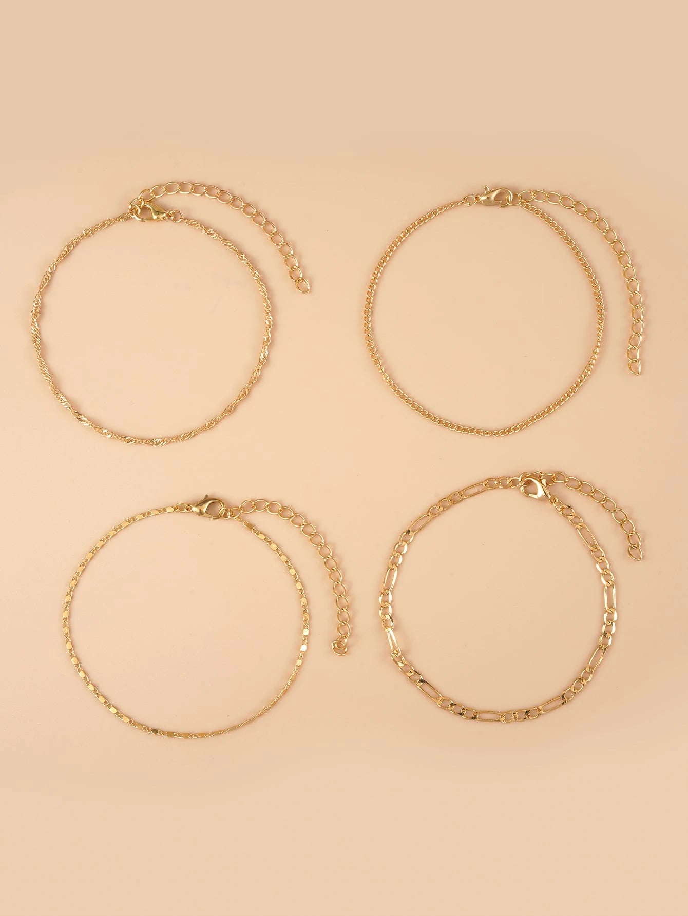 4pcs Minimalist Anklet