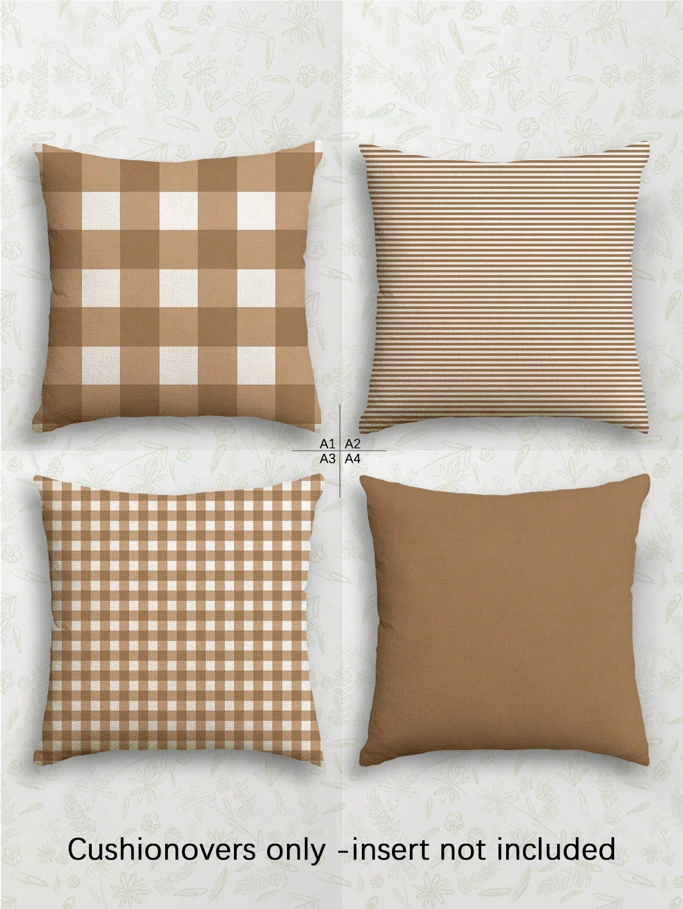4pcs,Modern Minimalist Plaid Single-Sided Printed Pillow Covers,Fresh Minimalist Style,Home Decor Sofa Pillow Covers,Square Cushion Covers,Modern Sofa Decorative Pillow Covers,No Pillow Insert