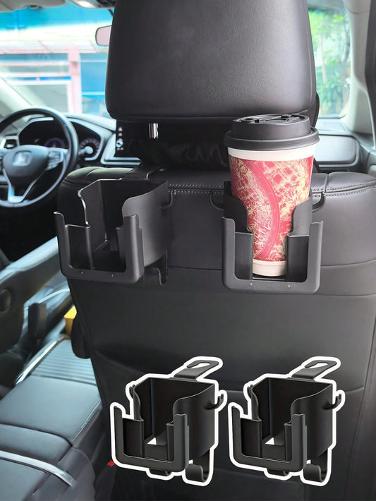 4pcs Multi-Function Car Seat Back Storage Rack With Cup Holder, Phone Holder And Hook- Fits Most Vehicles, Holds Water Bottles, Snacks, Trash Bags And Cups, Car Storage, Backseat Cup Holder, Car Orga