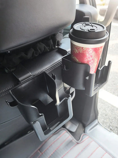 4pcs Multi-Function Car Seat Back Storage Rack With Cup Holder, Phone Holder And Hook- Fits Most Vehicles, Holds Water Bottles, Snacks, Trash Bags And Cups, Car Storage, Backseat Cup Holder, Car Orga