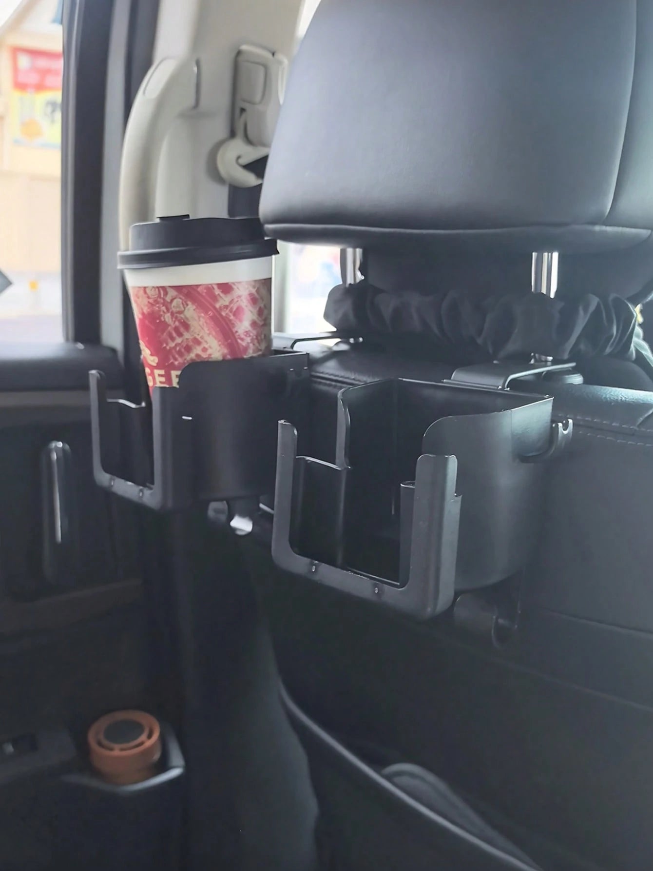 4pcs Multi-Function Car Seat Back Storage Rack With Cup Holder, Phone Holder And Hook- Fits Most Vehicles, Holds Water Bottles, Snacks, Trash Bags And Cups, Car Storage, Backseat Cup Holder, Car Orga