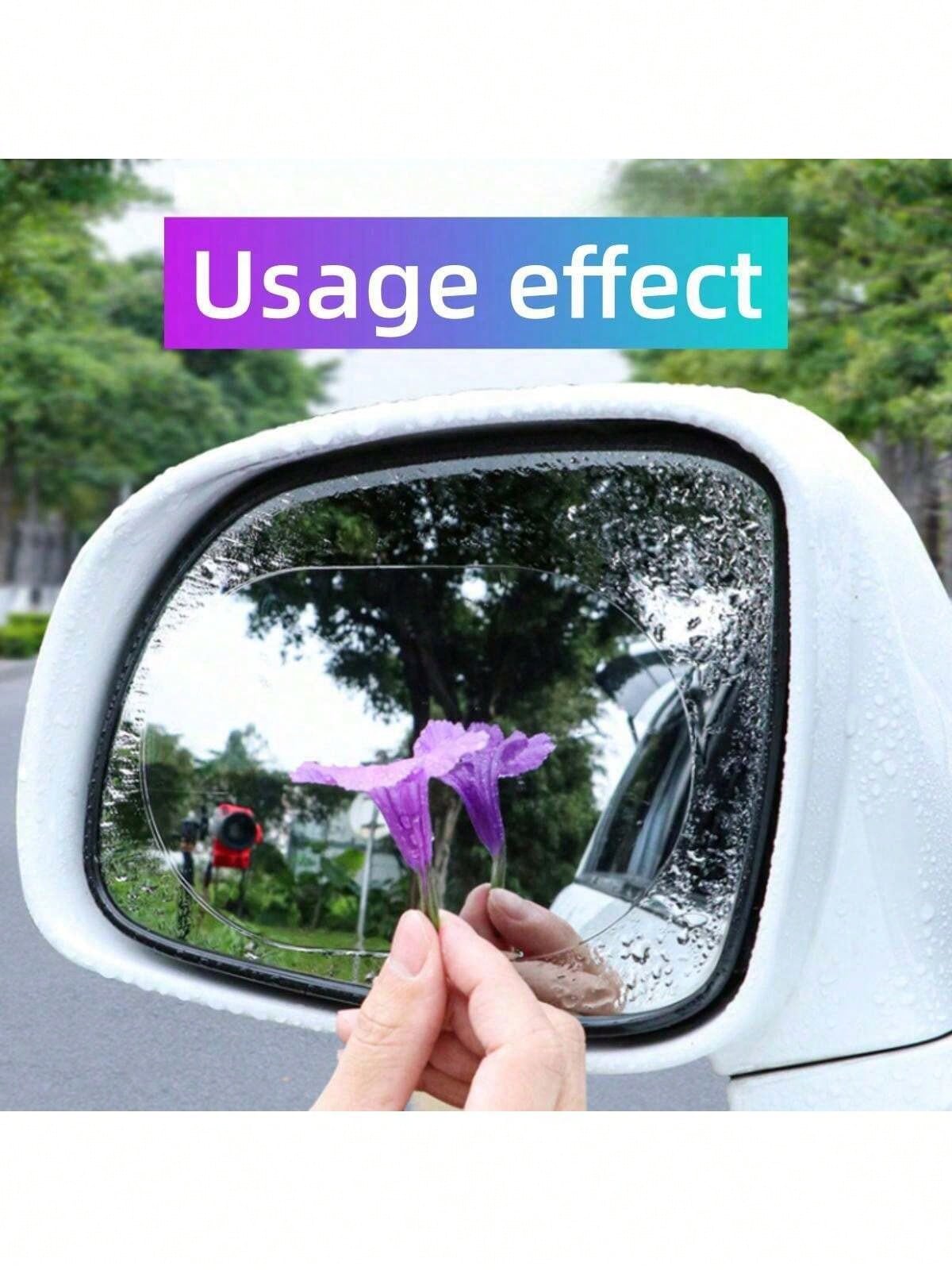4pcs/Set 2pcs Car Rearview Mirror+2 Side Windows Rainproof Film Rearview Mirror Rainproof Tape