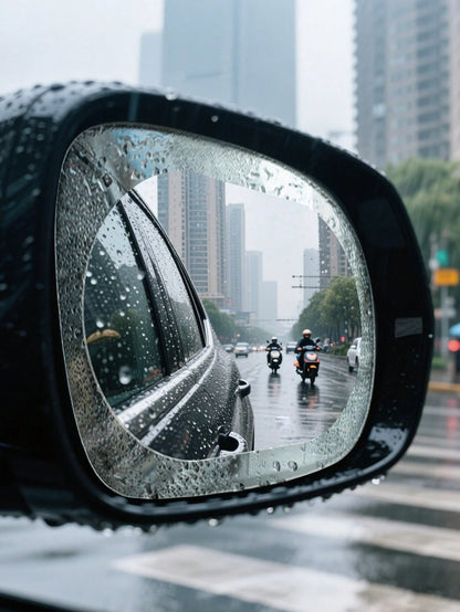 4pcs/Set Car Rearview Mirror Rain Proof Sticker, Anti-Fog Protective Film, Rain Cover