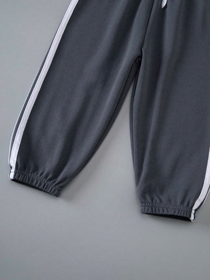 4pcs/Set Kids Casual Pants, Lightweight Drawstring Ankle Length Trousers, Versatile Daily Wear For Boys Aged 3-12, Spring/Summer
