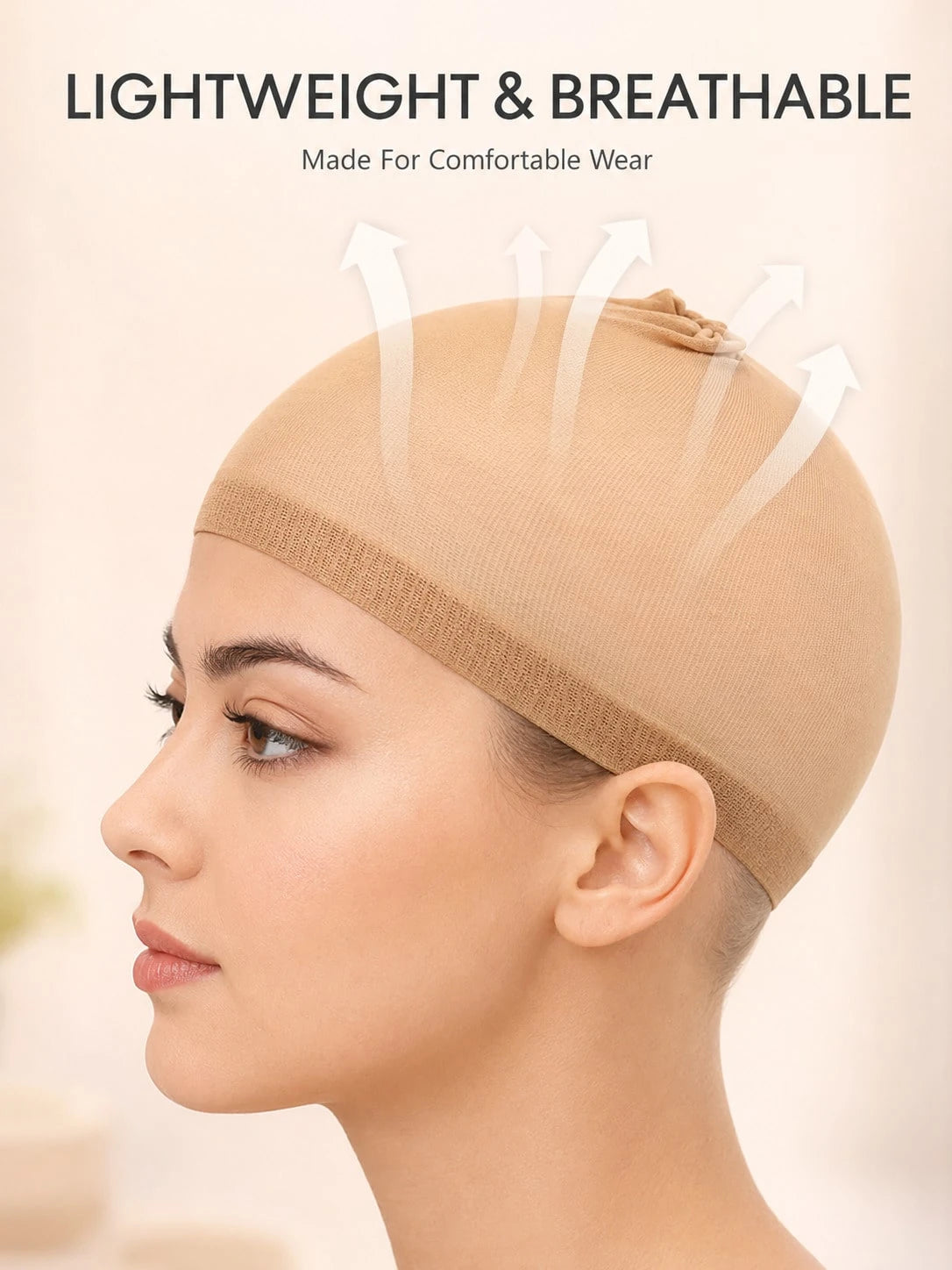 4Pcs Stretchy Nylon Wig Caps For Women, Breathable Lightweight Stocking Caps With Wide Elastic Band, Comfortable Hair Nets For Wigs, Cosplay, Stage Makeup, Daily Styling And Hair Protection, Available
