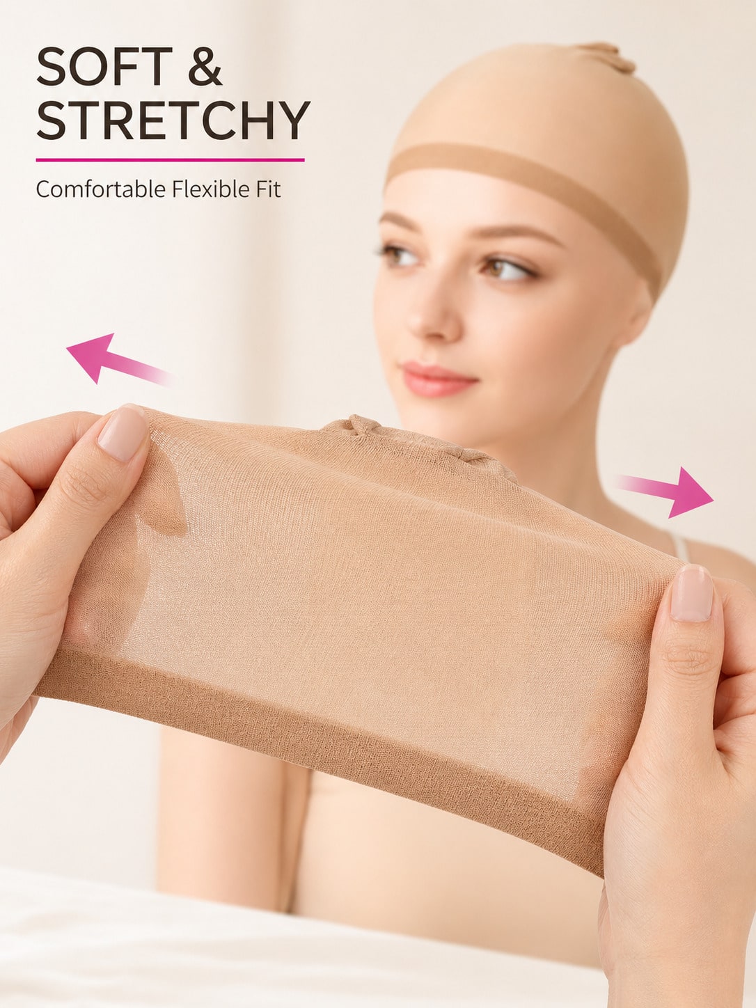 4Pcs Stretchy Nylon Wig Caps For Women, Breathable Lightweight Stocking Caps With Wide Elastic Band, Comfortable Hair Nets For Wigs, Cosplay, Stage Makeup, Daily Styling And Hair Protection, Available