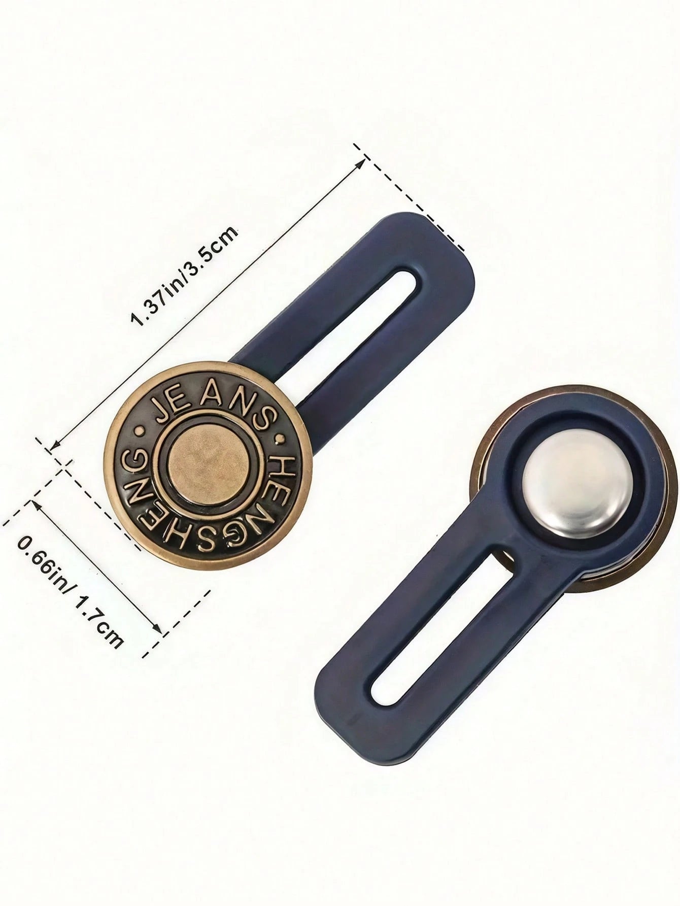 5/10/15/20pcs Pant Button Extenders, Adjustable Waistband Buckles, Expandable Waist Extenders, Random Color, No-Sew Buttons, Easy To Use, No Tools Required, Elastic Material, 0.71 Inch Extension Lengt