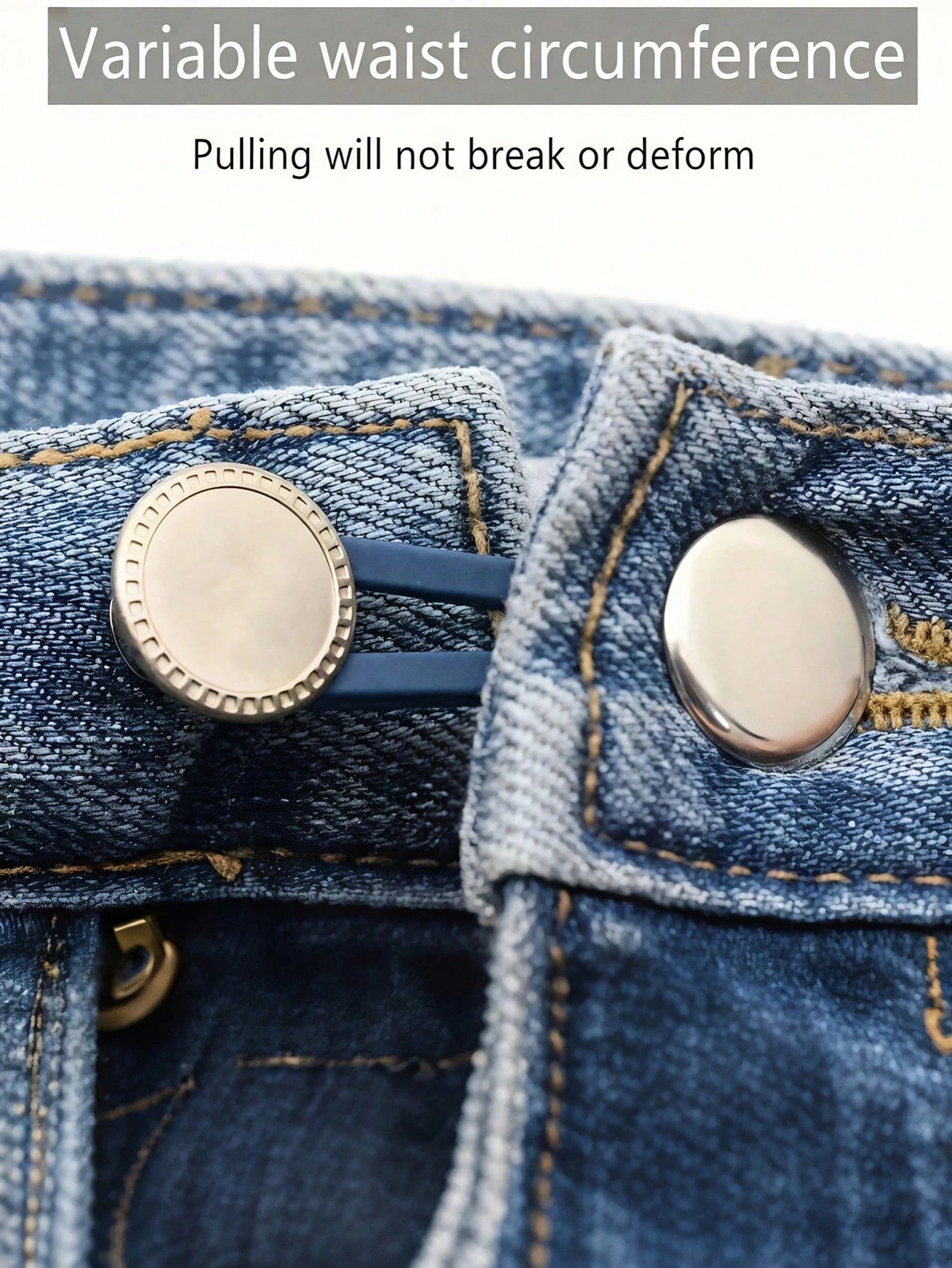 5/10/15/20pcs Pant Button Extenders, Adjustable Waistband Buckles, Expandable Waist Extenders, Random Color, No-Sew Buttons, Easy To Use, No Tools Required, Elastic Material, 0.71 Inch Extension Lengt