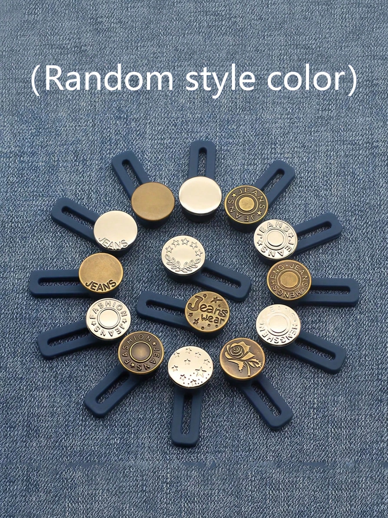 5/10/15/20pcs Pant Button Extenders, Adjustable Waistband Buckles, Expandable Waist Extenders, Random Color, No-Sew Buttons, Easy To Use, No Tools Required, Elastic Material, 0.71 Inch Extension Lengt
