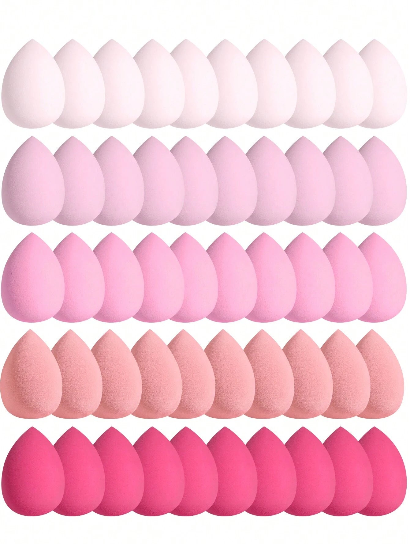 5/10/15/25/30/40/50PCS Multicolor Latex Free Makeup Sponges Wet Dry Dual Use Cosmetic Sponges For Foundation Liquid Cream Powder Seamless Blending Portable Vanity Bedroom Travel Affordable Makeup Acce