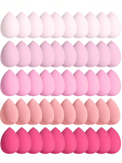 5/10/15/25/30/40/50PCS Multicolor Latex Free Makeup Sponges Wet Dry Dual Use Cosmetic Sponges For Foundation Liquid Cream Powder Seamless Blending Portable Vanity Bedroom Travel Affordable Makeup Acce