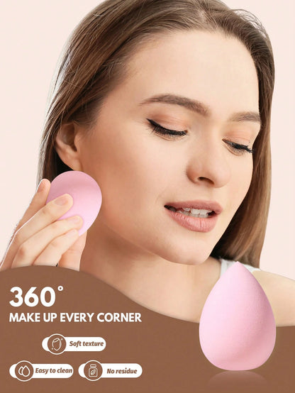 5/10/15/25/30/40/50PCS Multicolor Latex Free Makeup Sponges Wet Dry Dual Use Cosmetic Sponges For Foundation Liquid Cream Powder Seamless Blending Portable Vanity Bedroom Travel Affordable Makeup Acce