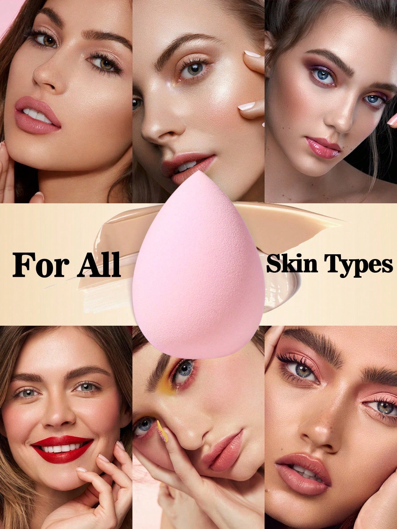 5/10/15/25/30/40/50PCS Multicolor Latex Free Makeup Sponges Wet Dry Dual Use Cosmetic Sponges For Foundation Liquid Cream Powder Seamless Blending Portable Vanity Bedroom Travel Affordable Makeup Acce