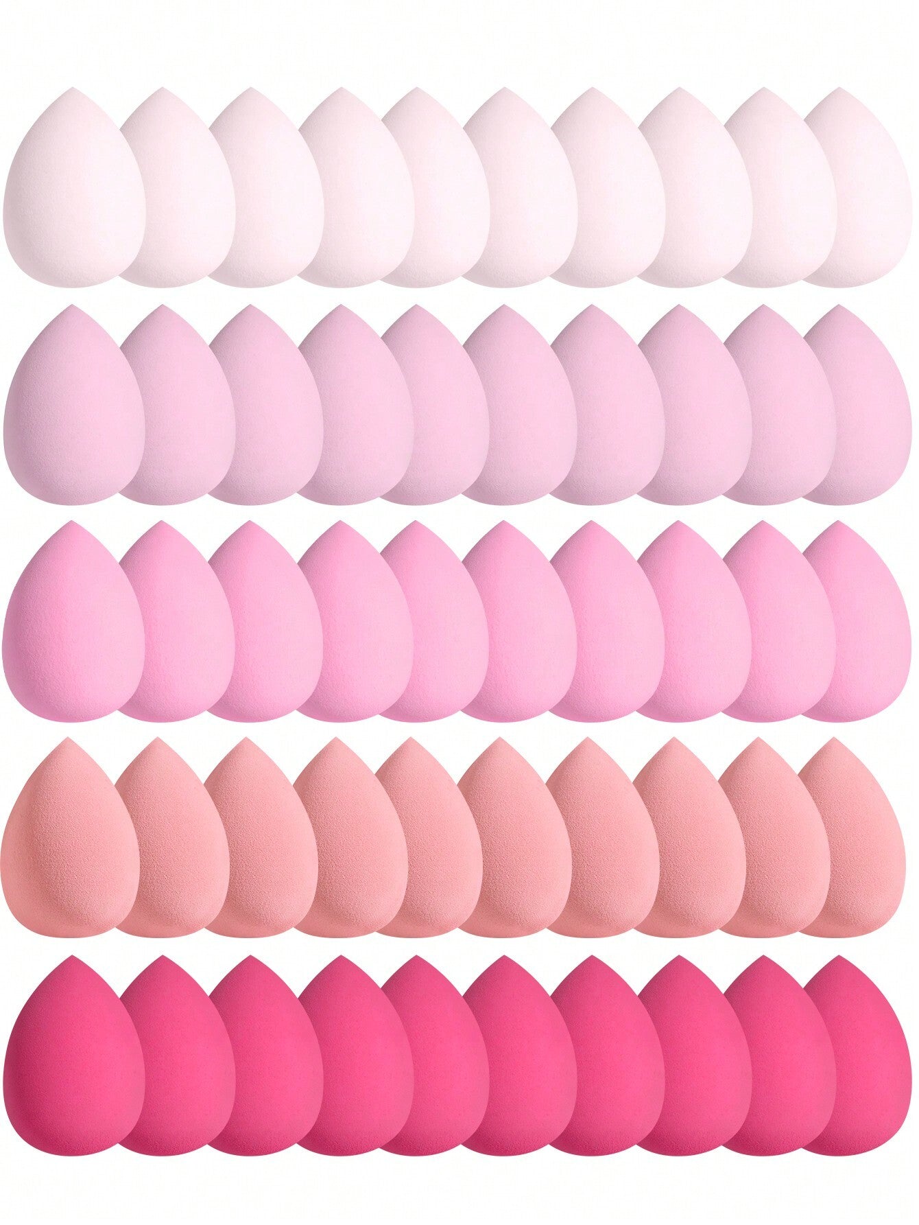 5/10/15/25/30/40/50PCS Multicolor Latex Free Makeup Sponges Wet Dry Dual Use Cosmetic Sponges For Foundation Liquid Cream Powder Seamless Blending Portable Vanity Bedroom Travel Affordable Makeup Acce