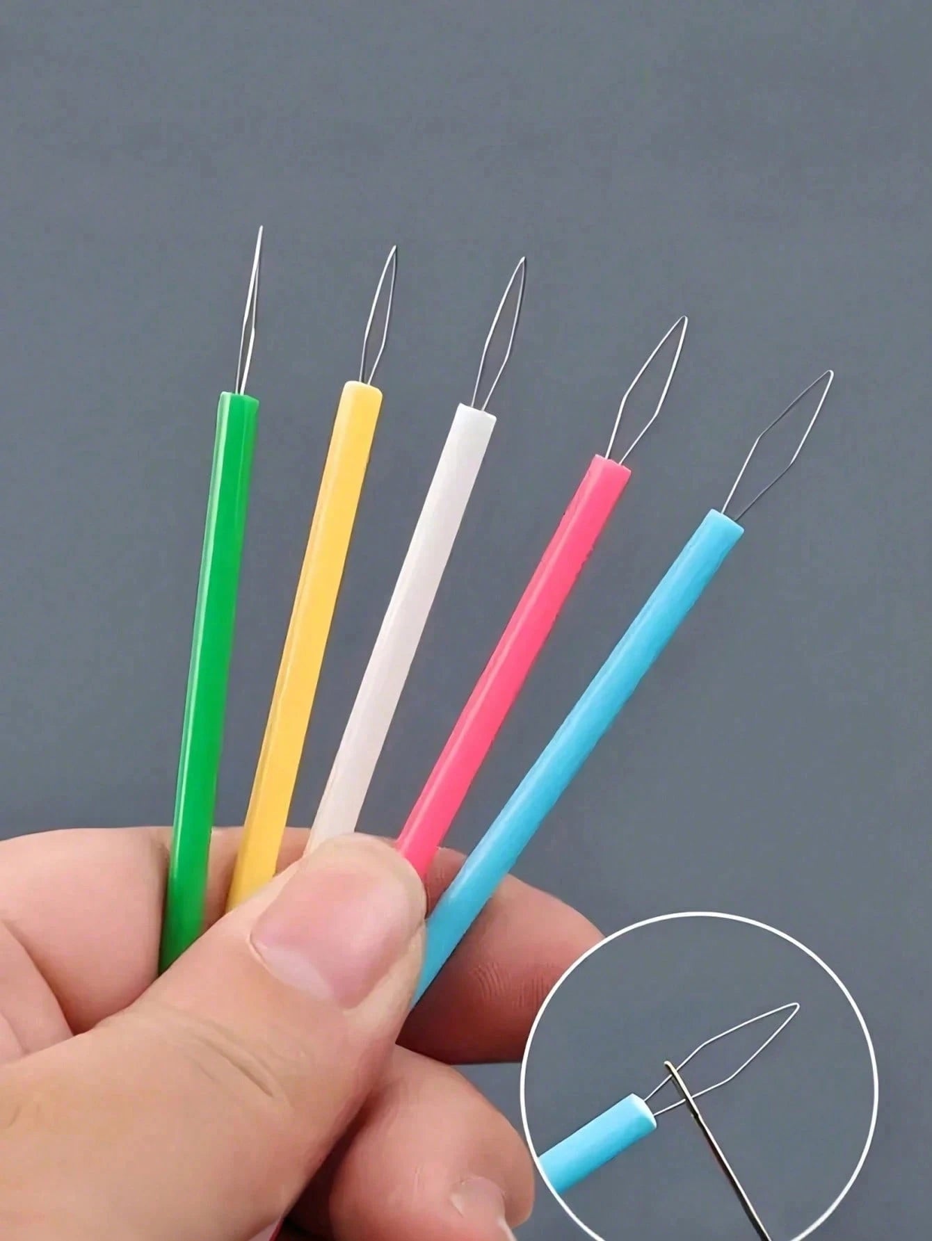 5/10/20/30pcs Colorful Plastic Needle Threaders- Cylindrical Needle Threader Set, DIY Sewing Accessories, Easy Threading Tool, Beading Needle Helper, Elderly Friendly Needle Threaders, Random Color