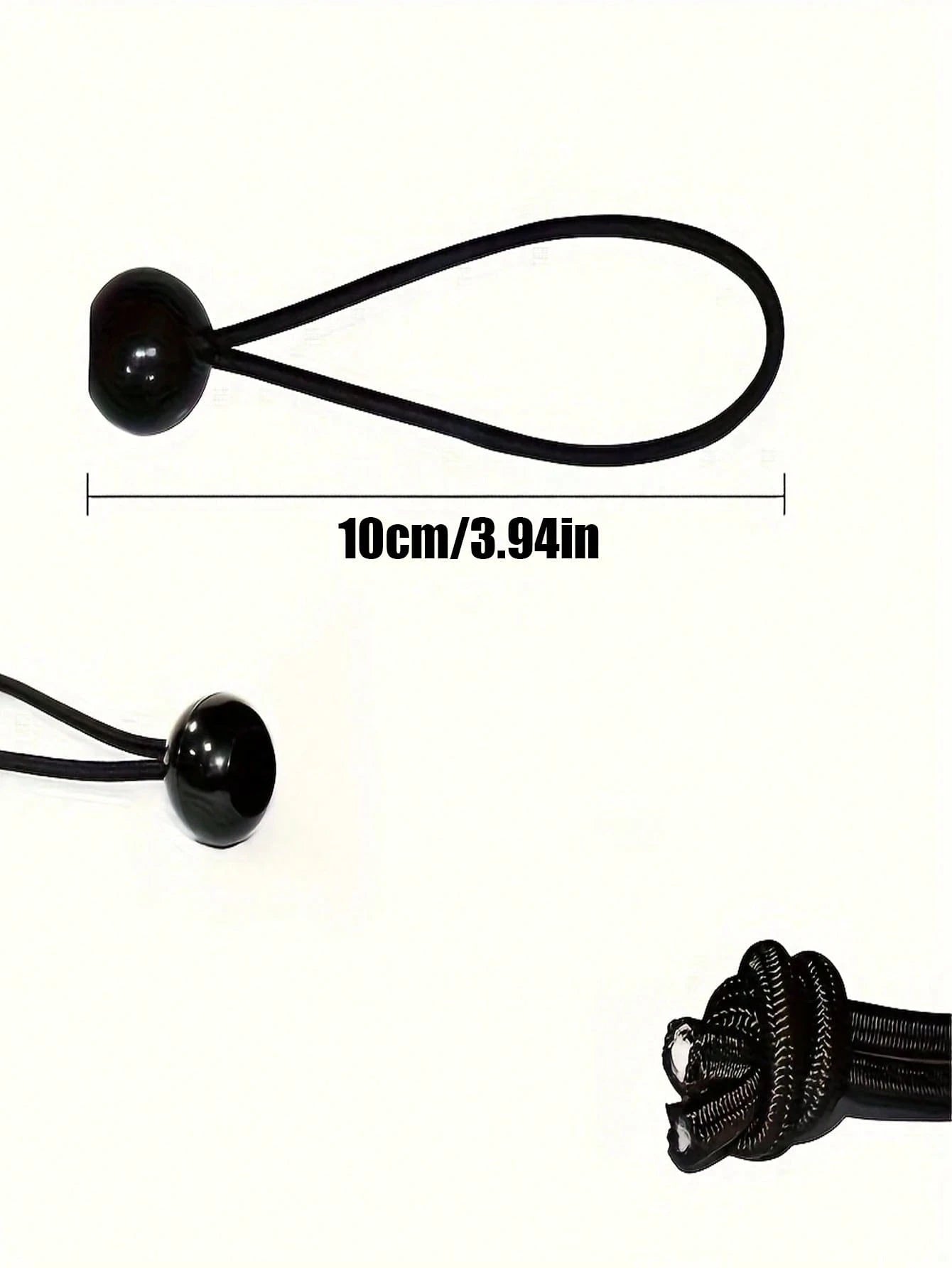 5/10/20PCS Heavy-Duty Adjustable Elastic Rope With Plastic Ball - Black, All-Season Camping Accessory For Tent Securing And Camping Setup | Strong Adjustment, Adjustable Rope | Essential Camping Acces