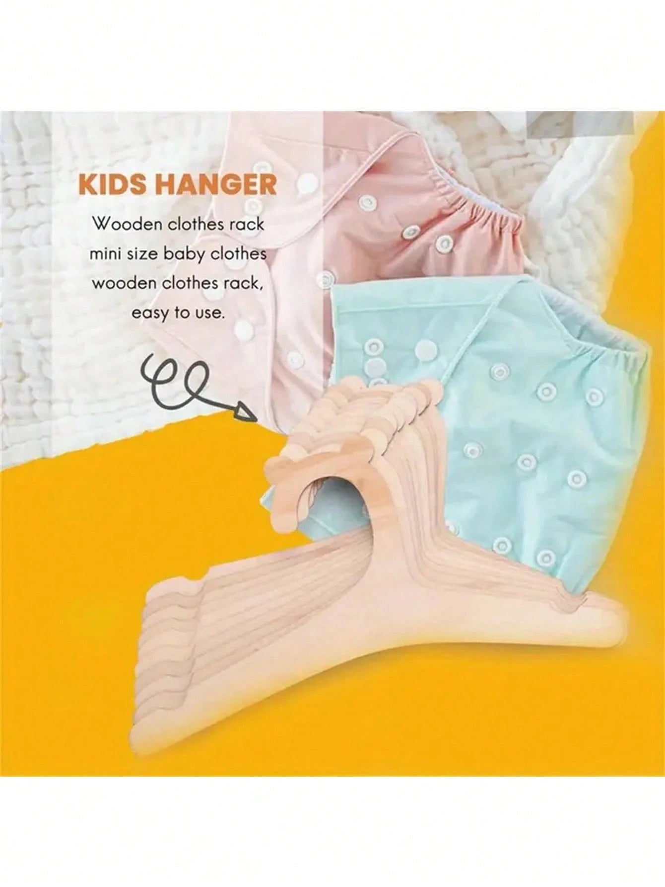 5/10/20pcs Wooden Bear Baby Hangers, Non-Slip Thin Baby Clothes Hangers, Space-Saving Nursery Closet And Wardrobe Storage Organizer