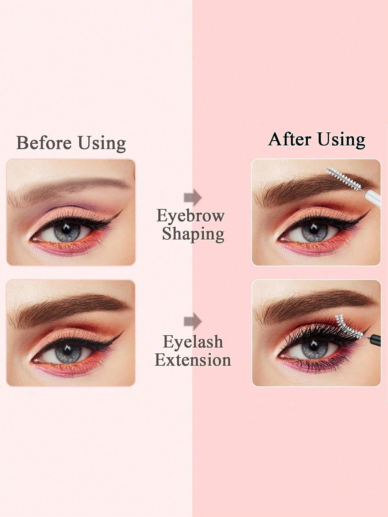 5/20/50/100/200pcs Mini Eyebrow Brushes With Caps, Eyebrow Shaping Brush, Eyelash Brush, Eyebrow & Eyelash Filling, Brow & Lash Lift Dyeing Tool, Brow & Lash Comb, Eyelash Extension Brush