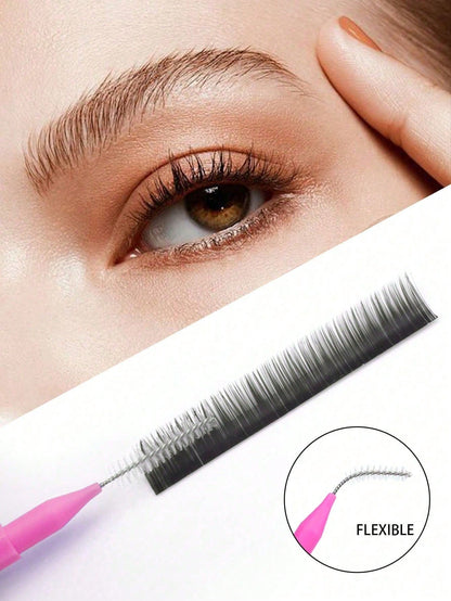5/20/50/100/200pcs Mini Eyebrow Brushes With Caps, Eyebrow Shaping Brush, Eyelash Brush, Eyebrow & Eyelash Filling, Brow & Lash Lift Dyeing Tool, Brow & Lash Comb, Eyelash Extension Brush