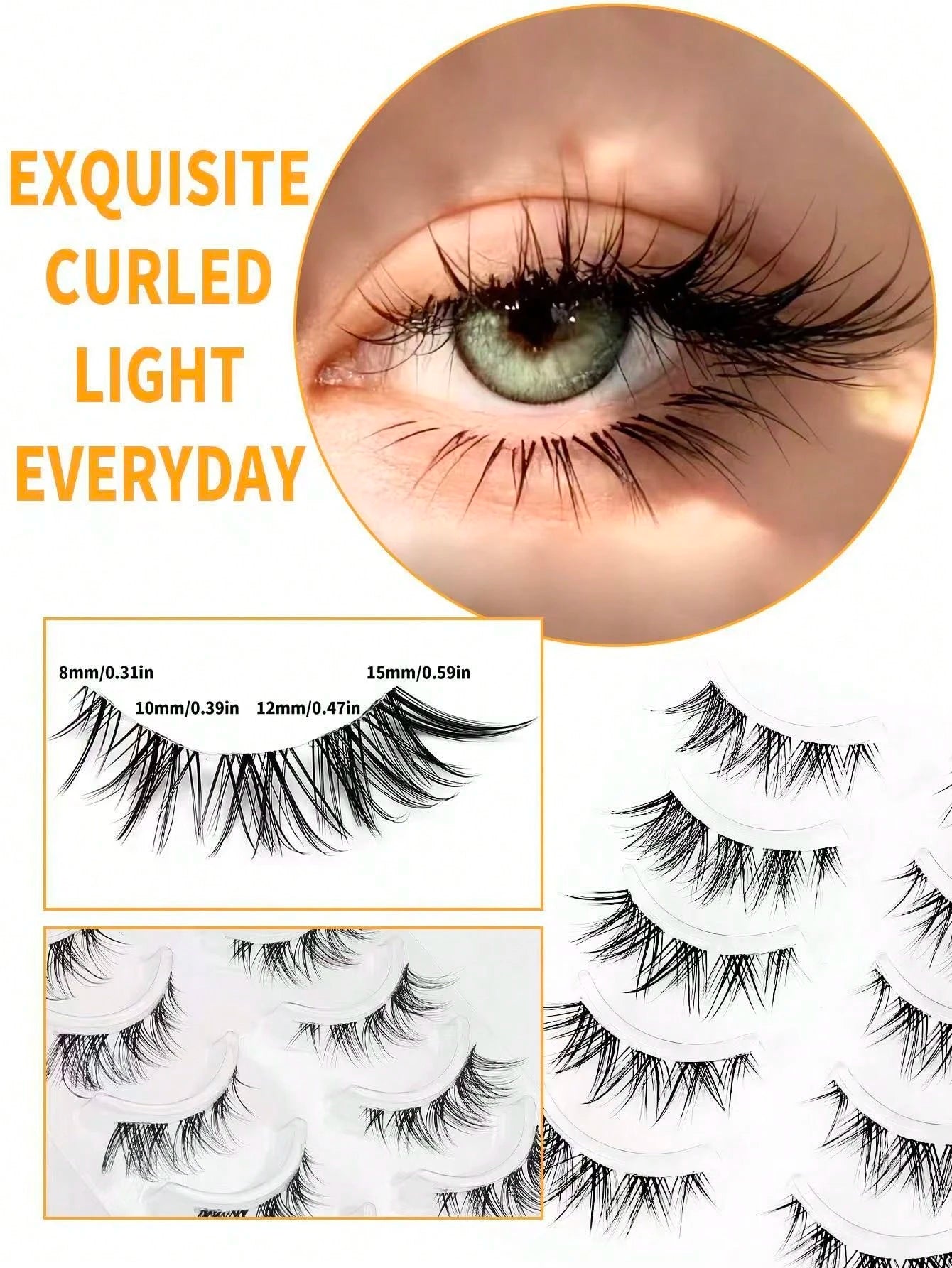 5 Pairs Fox Style Natural & Long & Wispy False Eyelashes ForDaily Party Makeup, Cat Eye & Fairy Style False Lashes ForGlamorous Look