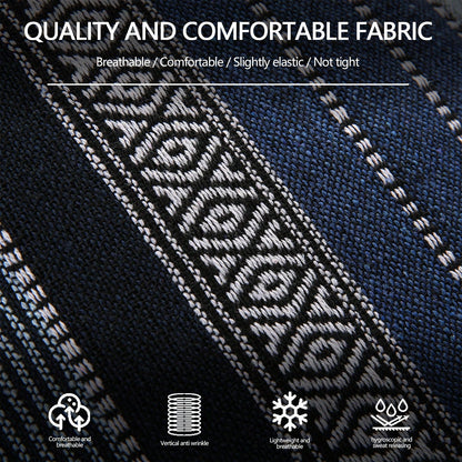 5-Seat Baja Striped Saddle Blanket Car Seat Covers Full Set- Universal Fit For Sedan SUV Truck| Breathable Woven Fabric| Includes Front Seat Covers + Solid Bench Covers, Seat Belt Pads & Steering W