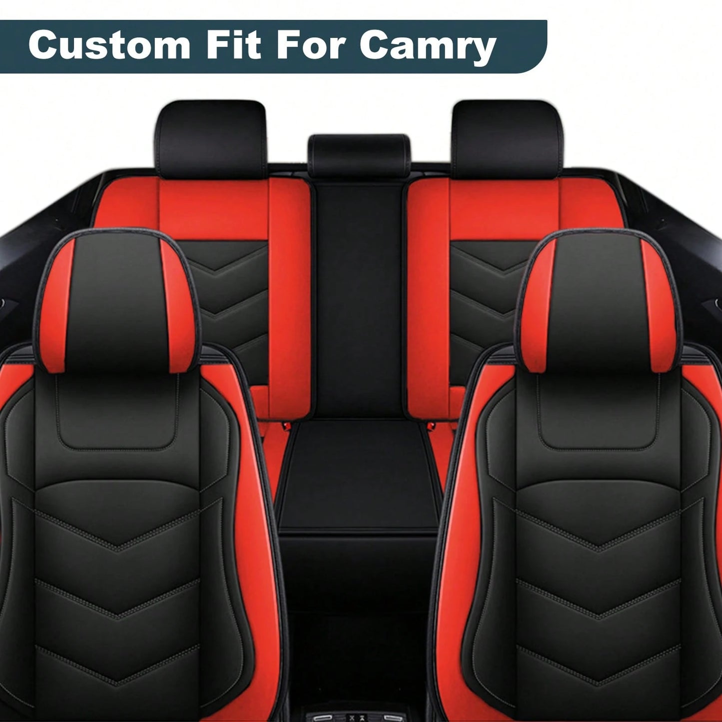 5 Seats Full-Cover PU Leather Car Seat Covers, Full Coverage Wrapping Wear-Resistant Auto Seat Protectors, Waterproof Easy Install Universal Car Seat Cushions, Premium PU Leather Auto Interior Accesso