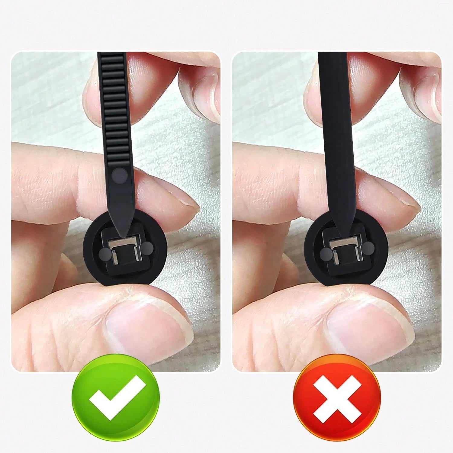 50/100pcs Heavy Duty Nylon Cable Ties With Lock, Self-Locking Zip Tie, Plastic Cable Tie Mounts With Nail And Button Design, For Automotive Underbody, Bumper, Trunk Cover, Daily Cable Tie Fixing Mater