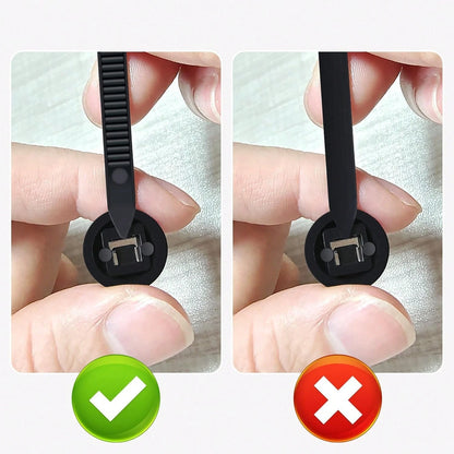 50/100pcs Heavy Duty Nylon Cable Ties With Lock, Self-Locking Zip Tie, Plastic Cable Tie Mounts With Nail And Button Design, For Automotive Underbody, Bumper, Trunk Cover, Daily Cable Tie Fixing Mater