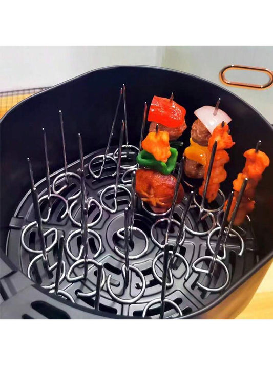 50/20/10pcs Air Fryer Skewers- Universal Durable BBQ Accessories, Vertical Skewers, Reusable, Suitable For Chicken, Meat And Vegetables