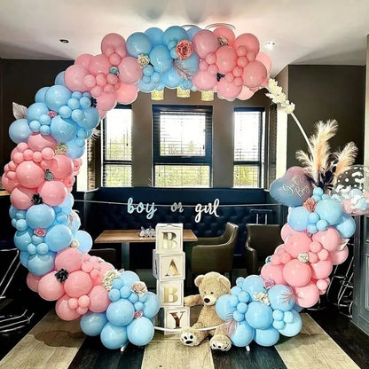 50pcs 10-Inch Pink And Blue Latex Balloons, Suitable For Gender Reveal, Anniversary, Birthday Party, Princess Decorations, Weddings, Indoor And Outdoor Decorations