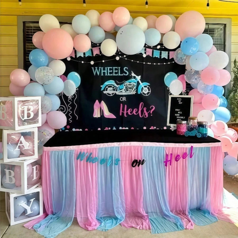 50pcs 10-Inch Pink And Blue Latex Balloons, Suitable For Gender Reveal, Anniversary, Birthday Party, Princess Decorations, Weddings, Indoor And Outdoor Decorations