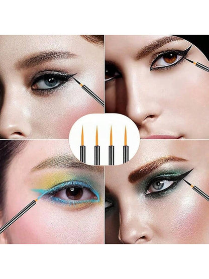 50pcs 100Pcs 200pcs/Set Disposable Eyeliner Brushes With Cap Fine Fiber Nail Art Pen Applicators Wand Professional Cosmetic Mini Makeup Tools,Eyebrow Brush,Eyeshadow Brush,Spoolie,Spoolie Brush,Giveaw