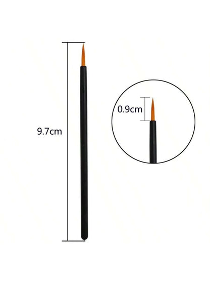 50pcs 100Pcs 200pcs/Set Disposable Eyeliner Brushes With Cap Fine Fiber Nail Art Pen Applicators Wand Professional Cosmetic Mini Makeup Tools,Eyebrow Brush,Eyeshadow Brush,Spoolie,Spoolie Brush,Giveaw