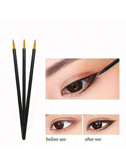 50pcs 100Pcs 200pcs/Set Disposable Eyeliner Brushes With Cap Fine Fiber Nail Art Pen Applicators Wand Professional Cosmetic Mini Makeup Tools,Eyebrow Brush,Eyeshadow Brush,Spoolie,Spoolie Brush,Giveaw