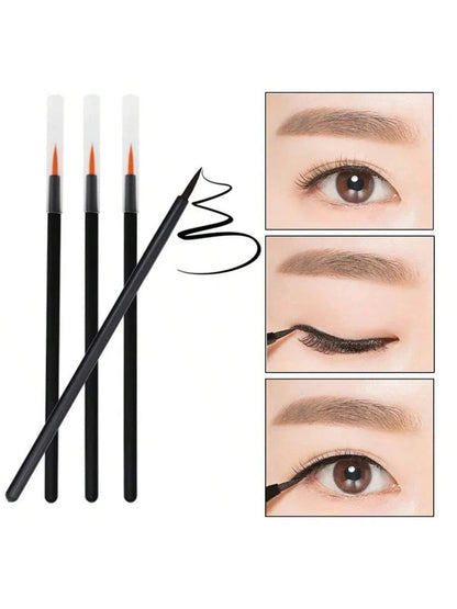 50pcs 100Pcs 200pcs/Set Disposable Eyeliner Brushes With Cap Fine Fiber Nail Art Pen Applicators Wand Professional Cosmetic Mini Makeup Tools,Eyebrow Brush,Eyeshadow Brush,Spoolie,Spoolie Brush,Giveaw
