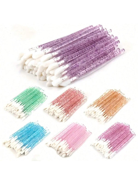 50PCS/100PCS/500PCS,Lip Brush,Disposable Lip Brush Lipstick Gloss Applicator Cosmetic Wand Micro Cleaning Brush,Eyelash Extension Tool,Can Be Used To Apply Lipstick/Lipgloss/Nail Polish/Concealer/Eye
