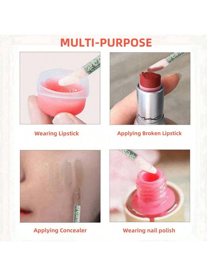 50PCS/100PCS/500PCS,Lip Brush,Disposable Lip Brush Lipstick Gloss Applicator Cosmetic Wand Micro Cleaning Brush,Eyelash Extension Tool,Can Be Used To Apply Lipstick/Lipgloss/Nail Polish/Concealer/Eye