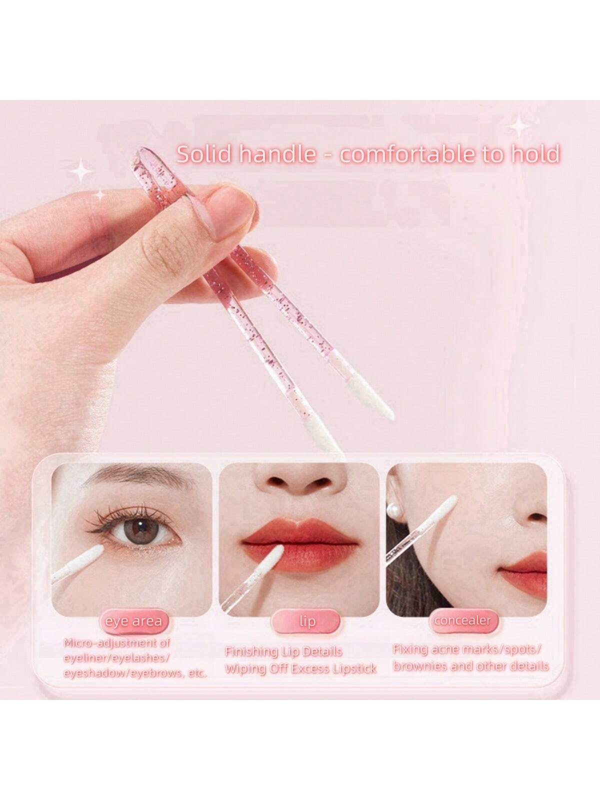 50PCS/100PCS/500PCS,Lip Brush,Disposable Lip Brush Lipstick Gloss Applicator Cosmetic Wand Micro Cleaning Brush,Eyelash Extension Tool,Can Be Used To Apply Lipstick/Lipgloss/Nail Polish/Concealer/Eye