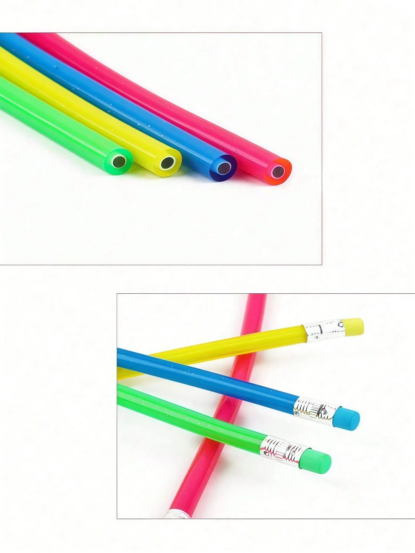 50pcs Flexible Pencils,Magic Bendable Pencils,Back To School Stuff For Kids,Multi-Colored Fun Soft Pencils With Erasers,Party Favors,Classroom Supplies,Stocking Stuffers,Birthday Gifts,Perfect Gifts