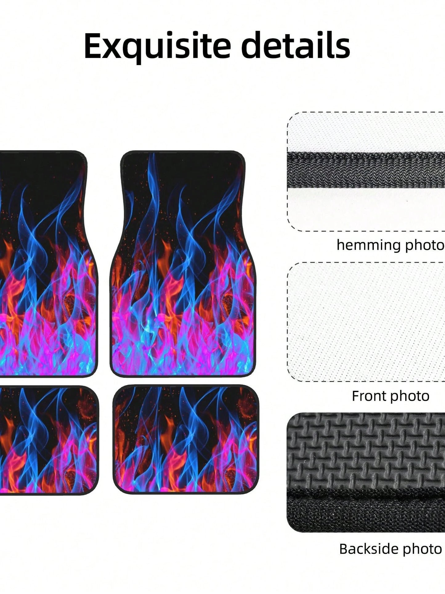 55387295 4-Piece Custom Printed All-Weather Floor Mats- Universal Fit For Suv, Truck, Van| Easy Clean