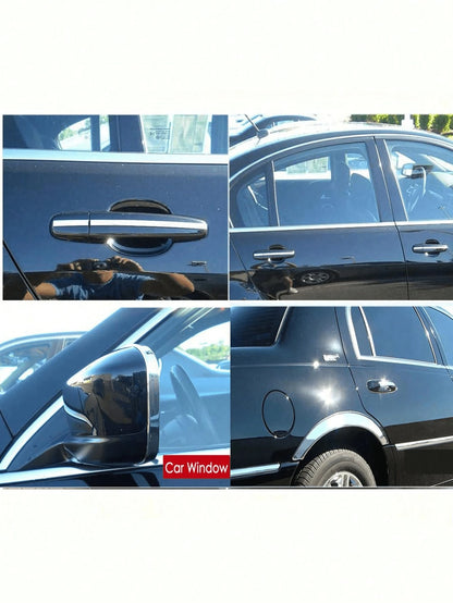 5m/197in Car Decorative Strip- Electroplated Glossy Finish, Suitable For Car Body And Windows, Anti-Scratch Bumper Protection Strip, Car Door Edge Protection Strip, Car Door Edge Decorative Strip, Ca