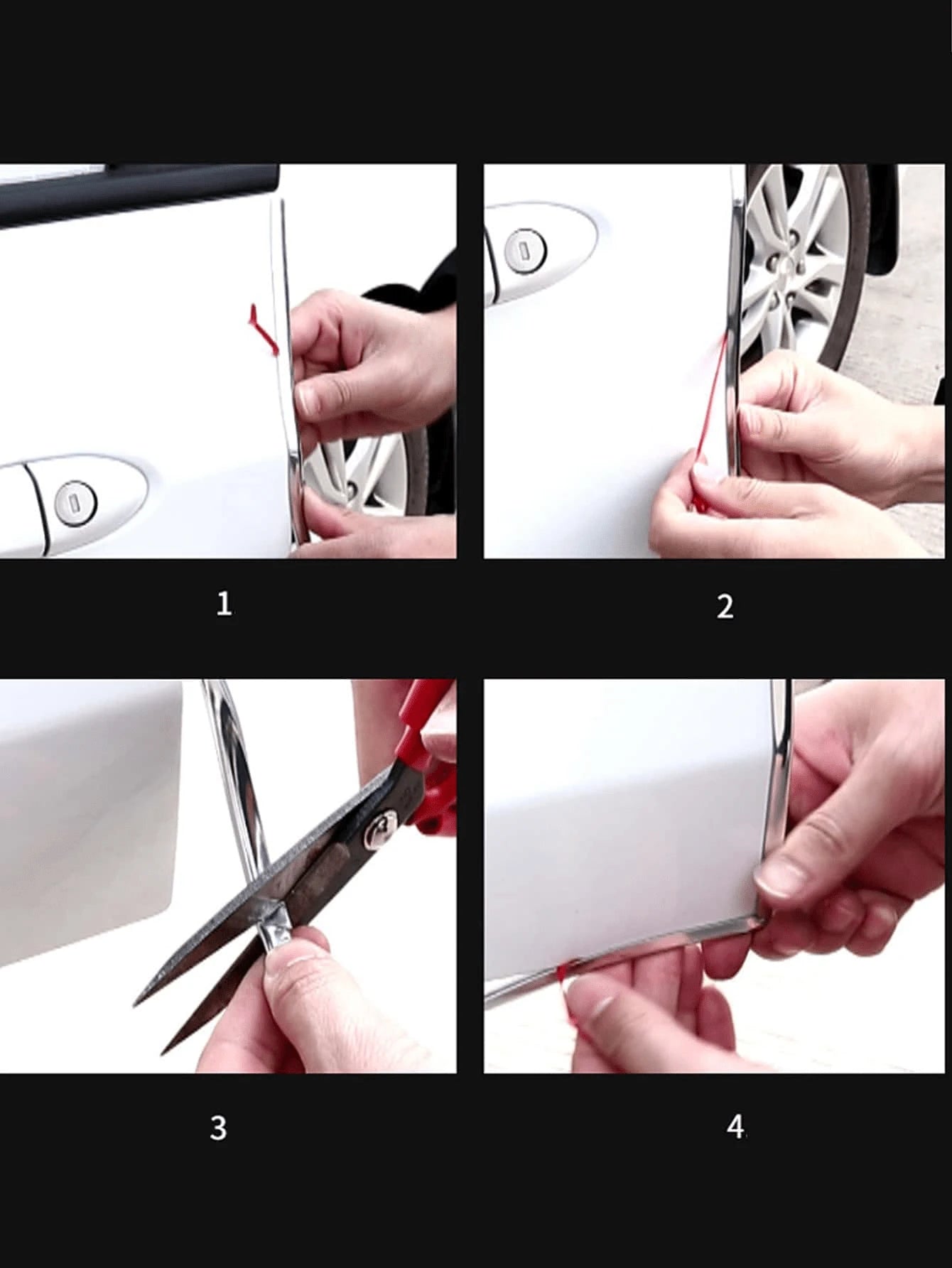 5m Plated Car Air Conditioning Vent U-Shaped Strip, Body Modification Design Bright Strip 5m Plated DIY Decoration, 1 Car Door Edge Protection Strip, Door Scratch Resistant Decorative Strip, Door Seal