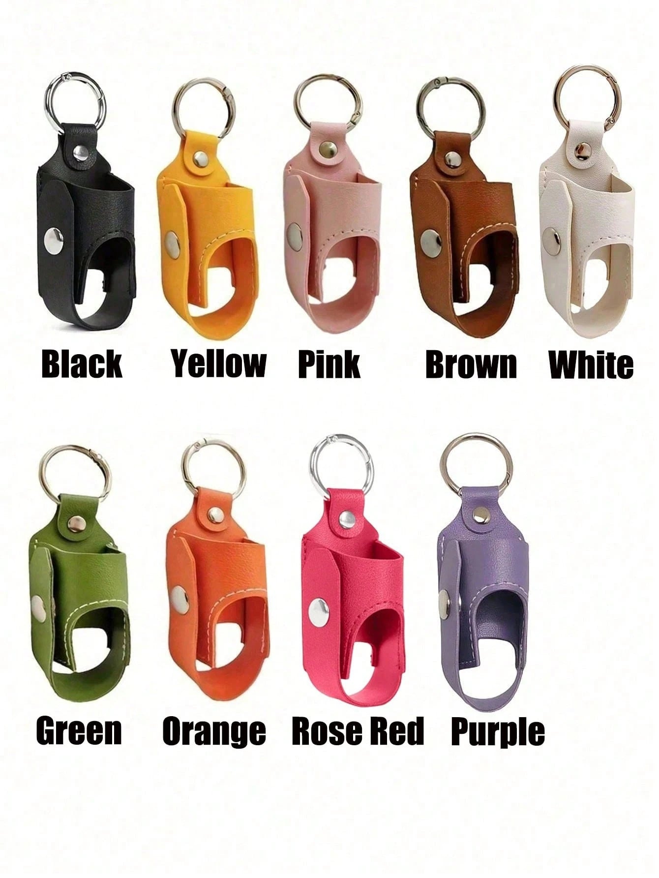 5Pcs,Asthma Inhaler Keychain Holder,Outdoor Portable Mini Cough Spray Bottle Holster,Travel Essential, Casual Style Cough Bottle Protector,Cough And Asthma Single Inhaler PU Leather Case At Night, And