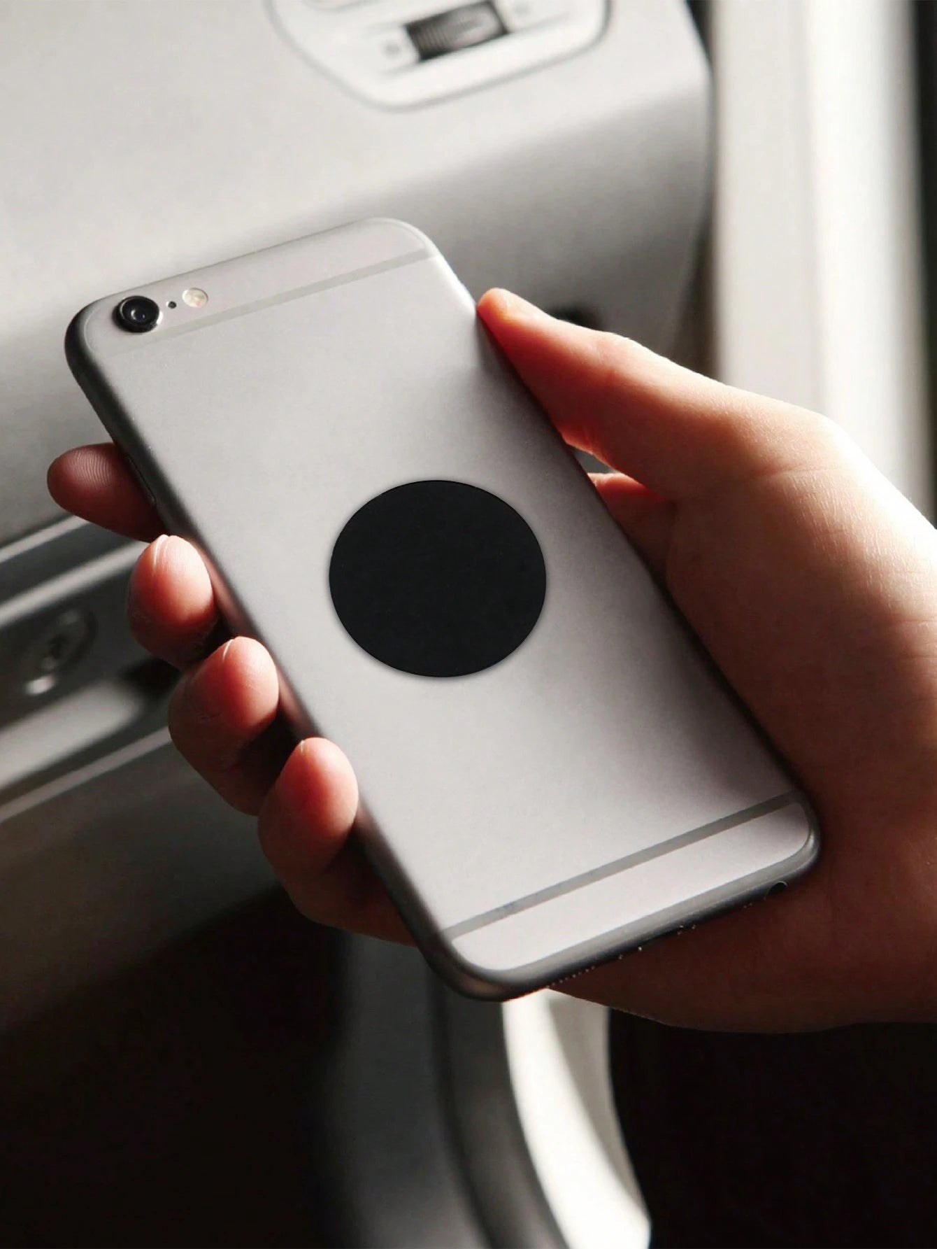 5pcs Car Mount Bracket Stainless Steel Plate With Magnetic Circle Sticker & Ultra Thin Adhesive Circular Metal Plate For Creative Phone Case/Car Phone Holder
