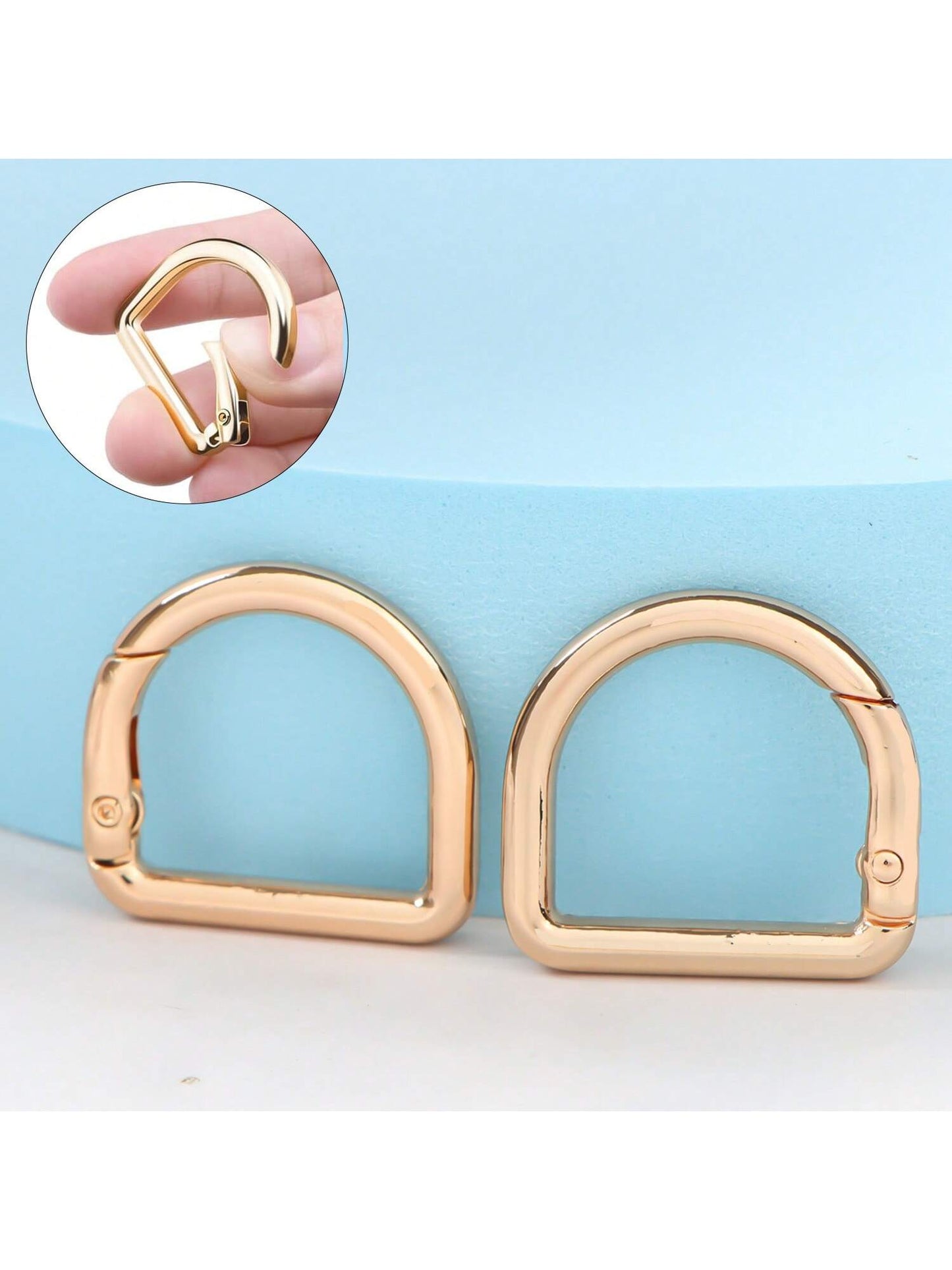 5pcs D-Ring Spring Snap Clips Connectors, Suitable For Belts, Backpacks, Handbags, Wallets, Keychains, Carabiners